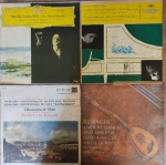 Kit disco vinil antigo com desgastes do tempo