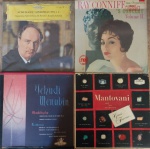 Kit disco vinil antigo com desgastes do tempo
