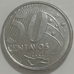 Moeda 50 Centavos 2002 Ano Raro