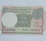 Cédula Antiga One Rupee Estrangeira Série 4209