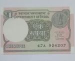 Cédula Antiga One Rupee Estrangeira Série 4207
