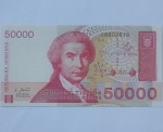 Cédula Antiga Estrangeira 50000 Dinara