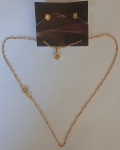 Kit Biju Brinco e Colar Dourado Sem Garantia