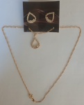 Kit Biju Brinco e Colar Dourado Sem Garantia