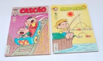 Revistas em Quadrinho de Coleção Guardados fundo de Armário com marcas do tempo.