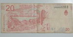 Cédula Antiga 20 Pesos Estrangeira Argentina