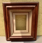Moldura Verniz + Branco 23 cm x 27 cm