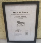 Moldura MDF Preta com Vidro 30 cm x 40 cm
