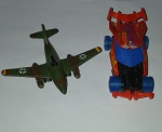 Kit Avião 8cm e Carrinho 9 cm Antigo