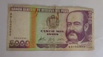 Cédula antiga estrangeira´5000 Intis