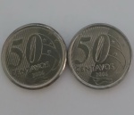 Kit 2 moedas 50 centavos 2006