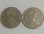 Kit 2 moedas estrangeiras antigas