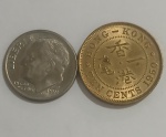 Kit 2 moedas estrangeiras antigas