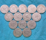 Lote 14 Moedas 400 Reis 1918, 19, 20, 21, 22, 23, 25, 26, 27, 29, 30, 31, 32 e 35 Coleção Completa