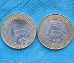 Lote 2 Moedas 1 Real 1998 e 1999 Anos Raro