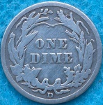 Moeda USA One Dime Prata 1912