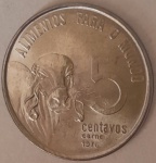 Moedas nacional 5 Centavos 1976 Alimentos Para o Mundo