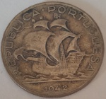 Moeda 5 escudos 1942 Republica Portuguesa