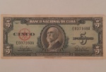Cédula estrangeira 5 Pesos Maximo Gomes Cuba