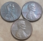 Kit 3 Moedas Estrangeiras One Cent Liberty 1975, 1982 e 2002
