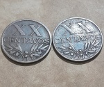 Par Moedas Portuguesas XX Centavos 1945 e 1956
