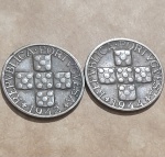 Par Moedas Portuguesas XX Centavos 1942 e 1944