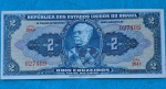 Cédula 2 Cruzeiros C014 1944 Segunda Guerra Mundial Apregoada