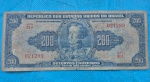 Cédula 200 Cruzeiros 1943 C037 Segunda Guerra Mundial Autografada, Apagada pelo tempo