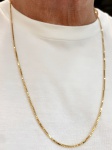 Colar em Ouro Amarelo 18Kt com 70Cm de comprimento - Malha Veneziana grande - Peso: 8,10GR