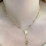 Colar em Ouro Amarelo 18kt Terço , Com 40Cm de comprimento , Peso:2,80Gr