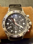 NAUTICA - Relógio Quartz, Funcionando, Caixa em aço, Pulseira de borracha - Medindo:50mm