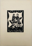 JOSÉ COSTA LEITE (Paraíba 1927/ Pernambuco 2021) - Xilogravura "VII estação". Medida total 33 x 47cm.