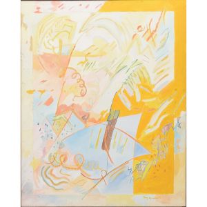 . Luiz Áquila (1943) Composição, o.s.st.  81 x65 cm MI e 82 x 66 cm ME. Assinado e datado 1979