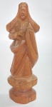 Antiga Imagem Religiosa esculpida em madeira. Medida: 16 cm de altura x5,5 cm x 3,5 cm. Conforme fotos.