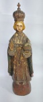 Antiga, Grande e Belíssima Escultura em Madeira Entalhada Policromada Representando - MENINO JESUS DE PREGA - Medida: 48 cm de altura x 15 cm x 11 cm. Peso: 1560 gramas. Conforme fotos.