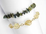 Lote contendo 2 pulseira de pedras naturais brasileiras. 18 cm aberta