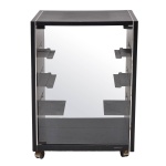 Anos 60 - rack original PIONNER ,  para som, interior para 3 módulos, porta de vidro fume e rodízios.  Marcas do tempo , no estado. 73x52x44 cm/  Interior com 47 largura