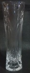 Lindo Solitário de Cristal d' Arque Francês acondicionado na Caixa Original, Estado de Novo, Lapidado com sulcos longitudinais. Alt. 17cm