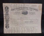 COLECIONISMO - Apólice The Leopoldina Railway datada de 17/07/1899.