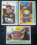 AYRTON SENNA - 03un: ANTIGOS CARDS IMPORTADOS (PMC), COM CENAS DO QUOTIDIANO DO NOSSO HERÓI DA FÓRMU