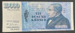 RARO - EMISSOR - CEDULA DA ISLANDIA - 10 000 KRONAS 2001 - SOBERBA.