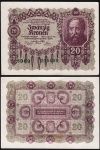 LINDA CÉDULA DA ÁUSTRIA - 20 KRONEN 1922 SOBERBA ++++