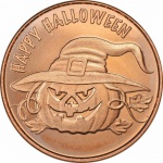 Moeda De Cobre Pura 999 1 Onça Avdp Happy Halloween Fc