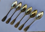 CHRISTOFLE : Conjunto de 6 (seis ) colheres da renomada marca francesa , sendo todas as peças marcadas e em bom estado de conservação , medindo aproximadamente 21 cm.