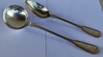 CHRISTOFLE : Colher para arroz e Concha da renomada  marca francesa ,.ambas trazendo a marca  e em bom estado de conservação . Medidas 32,5 cm e 28 cm