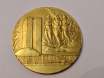 Medalha comemorativa da instalação dos TRES PODERES DA REPÚBLICA EM BRASÍLIA - Nova Capital do Brasil  em 21/04/1960 no Governo do Presidente Juscelino Kubitschek de Oliveira.- medalha em bronze com banho em ouro com inscrição " Casa da Moeda - RIO .