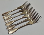 CHRISTOFLE : Conjunto de seis GARFOS principais da renomada marca francesa  . Todos trazendo a marca e em boas condições . Medem 20 cm .