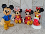 Quatro  BONECOS da Disney em plastico rígido e borracha. Medem 27 cm de altura.