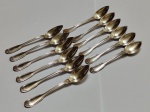CHRISTOFLE : doze (12 )  COLHERES  para café da renomada marca francesa estando todas as peças marcadas e em bom estado . Medem 10 cm.