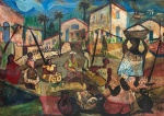 Di Cavalcanti, óleo sobre tela, 50 X 70 cm, assinado no canto inferior direito, obra com documento